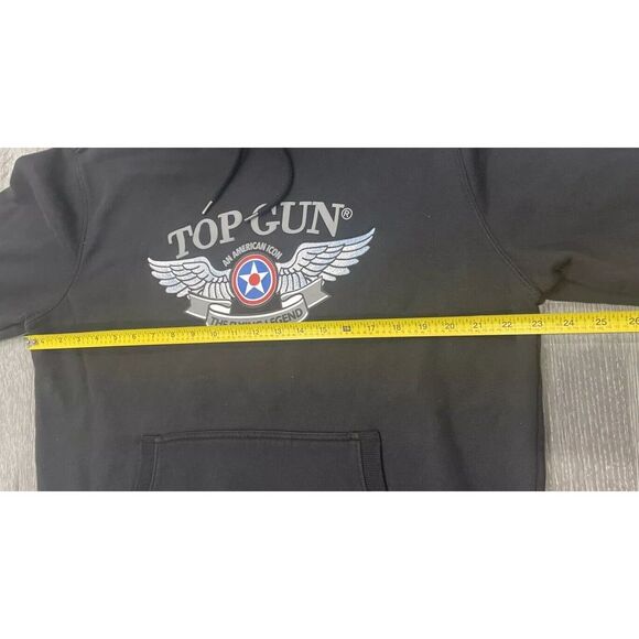 Top Gun "WINGS" Hoodie American Designed And Created Black‎ Men's Size M - Picture 7 of 10